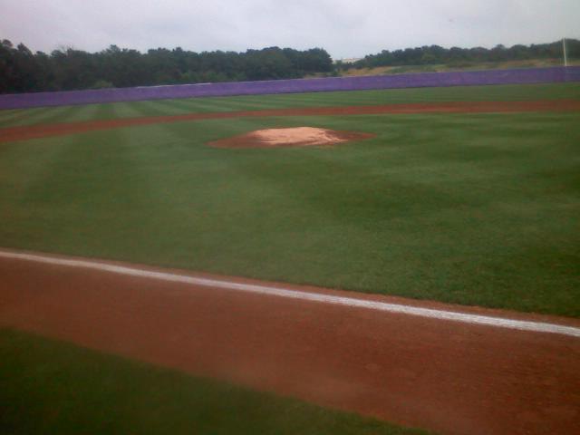 Baseball pitching mound.