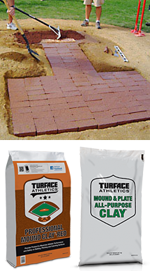Construction of a pitching mound with Turface products.
